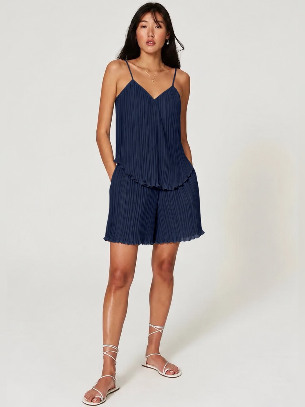 Rebecca Taylor Plisse Pleated Navy Shorts size 0
